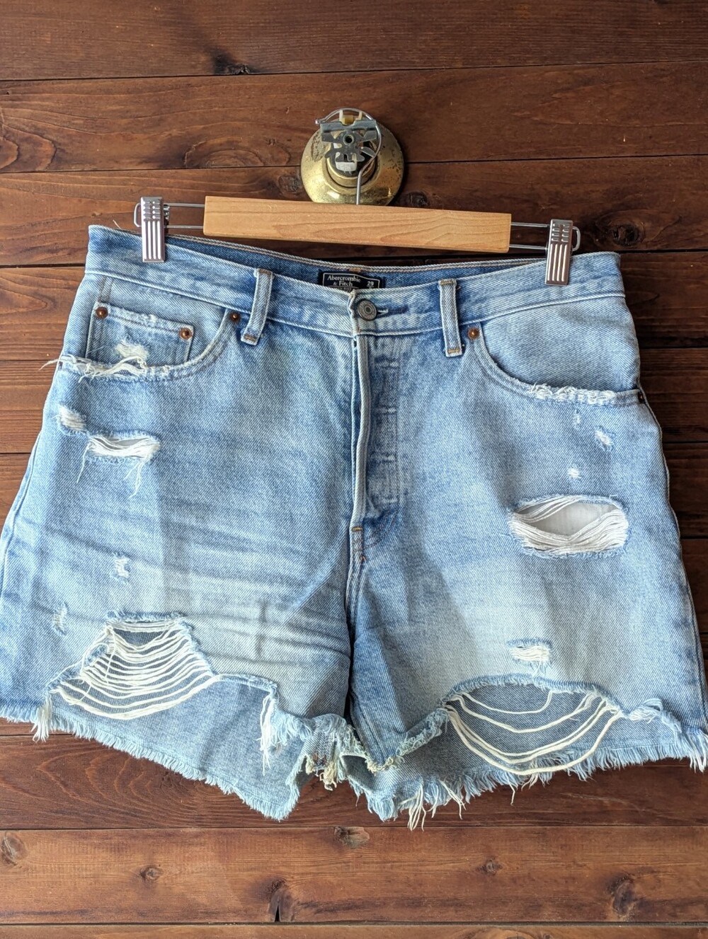 Abercrombie & Fitch High Rise 4" Denim Shorts